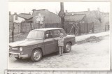 bnk foto Dacia 1100 pe o strada in Barcanesti , Prahova , 1969