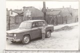 Bnk foto Dacia 1100 pe o strada in Barcanesti , Prahova , 1969, Alb-Negru, Romania de la 1950, Transporturi