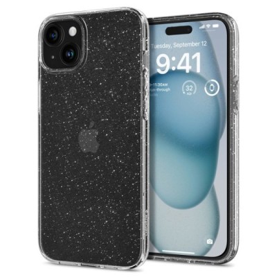 Huse pentru iPhone 15 - Spigen Liquid Crystal Glitter - Crystal Quartz foto