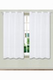 Perdea alb, cu inele 140*140, Home