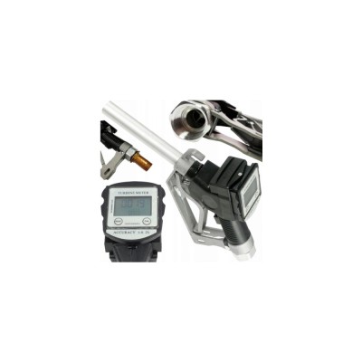 Pistol cu Contor, LCD Digital, pentru Pompa Transfer Combustibil, negru Verke foto