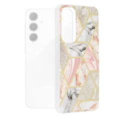 Husa compatibila samsung galaxy a55, slim series, pink hex foto
