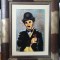 Art Georgies Tablou Charlie Chaplin sticla fuzionata inramat 55x69cm