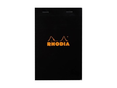 Blocnotes 11 x 7 cm, capsat, 80 file, N?14, Rhodia Basic, black foto