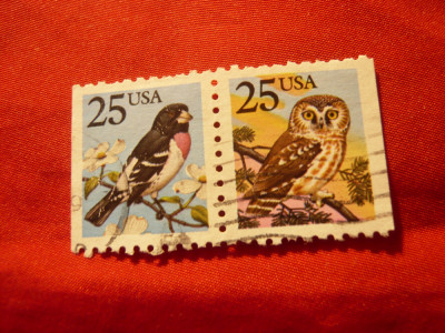 Serie SUA 1980 - Fauna - Pasari ,2 val. stampilate foto