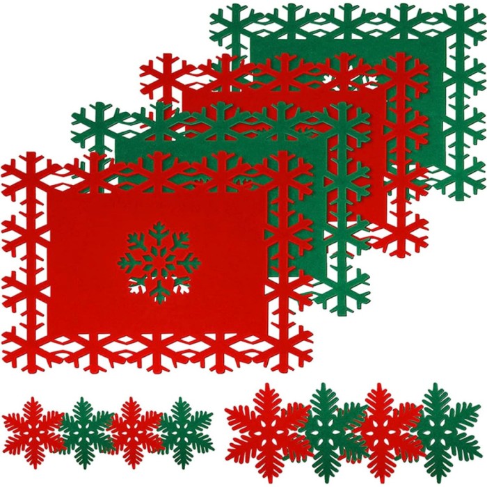 Set 12 servete pentru masa si suporturi de pahare/tacamuri, flippy, 4 servete 25x35 cm, 4 suporturi de 13x15 cm, 4 suporturi de 9.3x10.5 cm, verde-ros