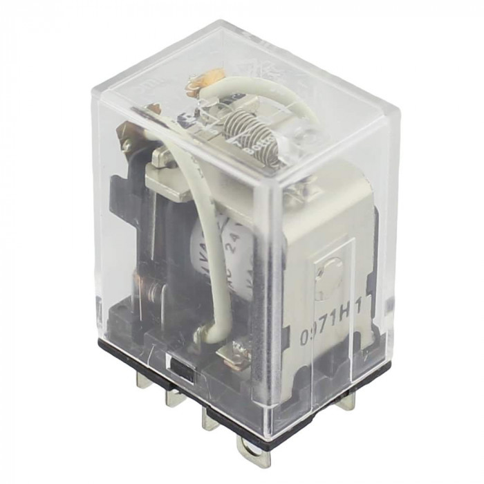 Releu electromagnetic, 24V DC, 10A, DPDT, serie LY2, OMRON - LY2F-24DC