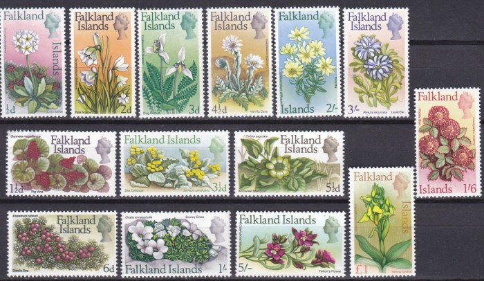 DB1 Flora Flori 1968 Falkland 14 v. MNH