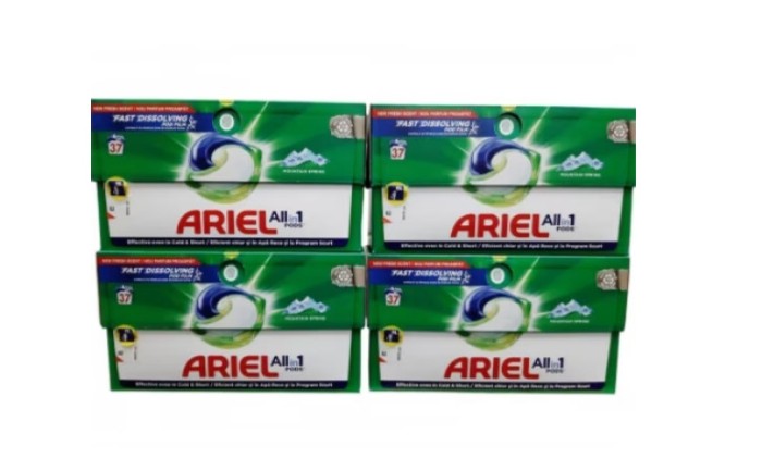 Pachet Ariel All in One Pods Mountain Spring Detergent de Rufe 148 capsule