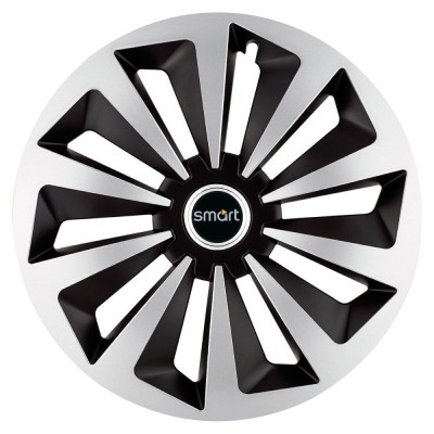 Set 4 capace roti Fox Gri-Negru R17 pentru gama auto Smart foto