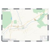 Harta decorativa pentru perete Agnita, Stil Clasic, 125x90 cm, PVC