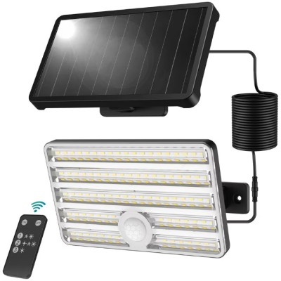 Lampa solara de perete Ustellar LED UT88269, 2500lm, Telecomanda, 3 moduri, senzor de miscare foto