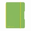 Caiet Herlitz my.book flex A6, 40 file dictando, 70g/mp, coperta plastic verde, elastic galben