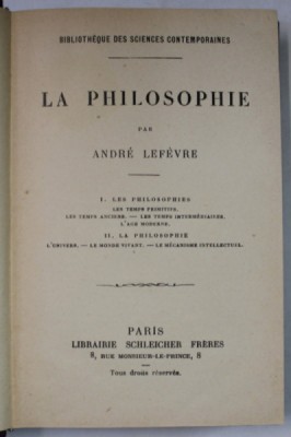 LA PHILOSOPHIE par ANDRE LEFEVRE , CCA. 1900 foto