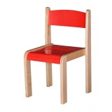 Cumpara ieftin Scaun lemn gradinita Bambi, H35, rosu