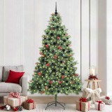 vidaXL Brad de Crăciun artificial Verde 240 cm PVC și Metal 3395153
