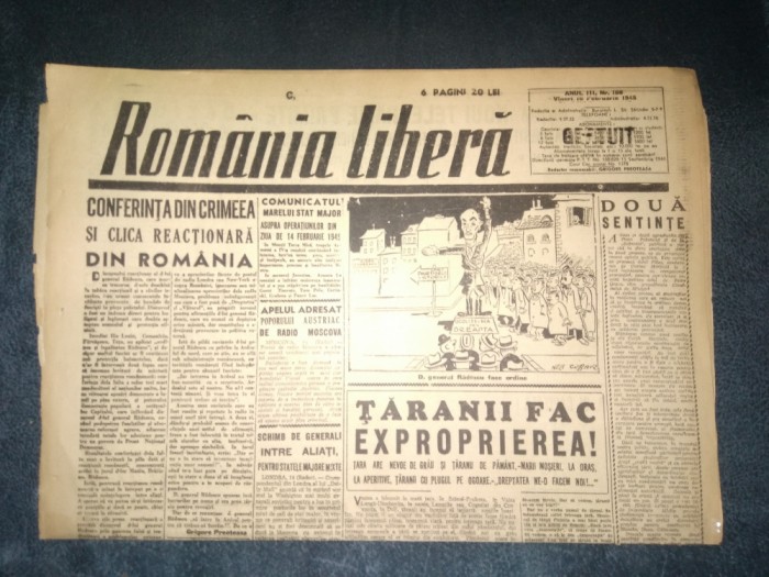ZIAR ROMANIA LIBERA 16 FEBRUARIE 1945
