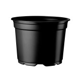 Ghiveci pentru rasad, polipropilena, rotund, negru, 9 x 6.8 cm