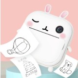 Aparat Foto-Video Digital Pentru Copii,Cu Functie De Printare Instant,Ecran 2.4 Inch,Camera Fata-Spate,Card 32Gb Inclus,2 Role Cu Hartie De Imprimare