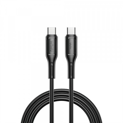 Cablu Date si Incarcare USB-C - USB-C WiWu Wi-C043E Starlink, 60W, 1m, Negru foto