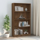 Bibliotecă cu 4 niveluri stejar maro 80x24x142 cm lemn compozit