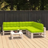 Perne pentru canapea din paleți, 7 buc, verde crud