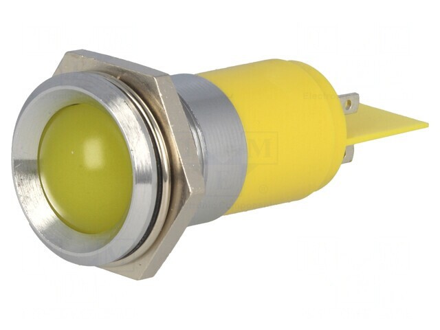 Lampă de control LED galbenă 24-28V IP67
