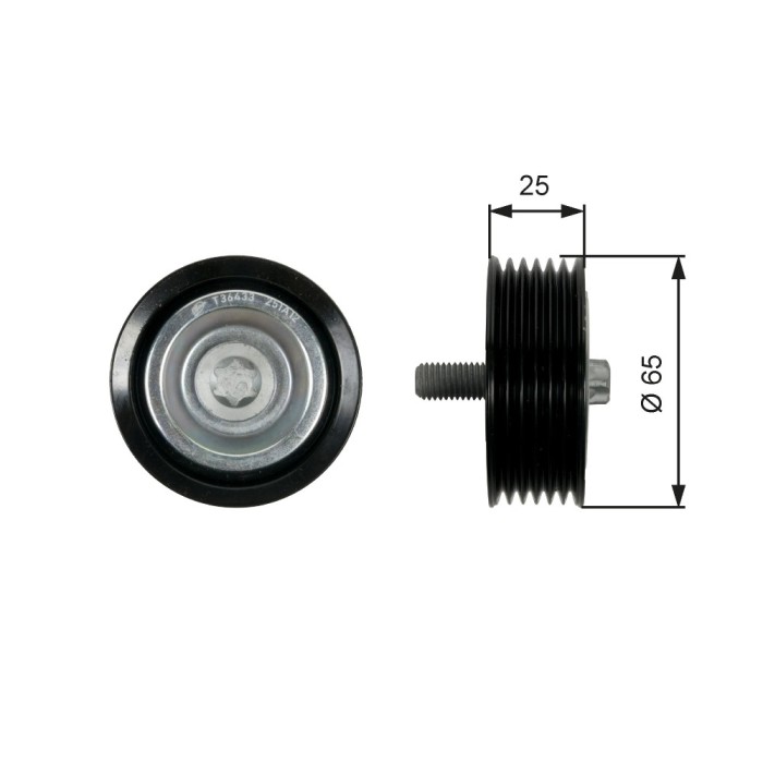 GATES T36433 DriveAlign&reg; Rola ghidare/conducere, curea transmisie