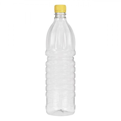 Sticlă Depozitare Ulei Vin, 1L, Cappac Galben, Plastic Transparent foto