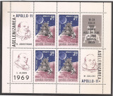 Romania1969, LP 704a - APOLLO 11, bloc de 4, MNH, Nestampilat