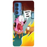 Husa compatibila cu Motorola Moto G100 model courage this is not fine, Silicon, TPU, Viceversa, Transparent, Carcasa