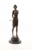 Cultul calariei-statueta Art Deco din bronz pe un soclu din marmura BE-14, Nuduri