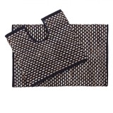 Set Covorașe Baie, Model, 2 Bucăți, Culoare Negru Bej, Dimensiuni 80x50cm și 50x45cm, Oem