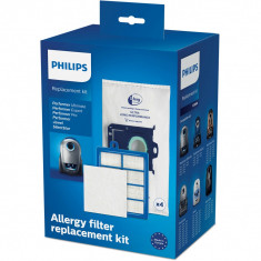 Kit aspirator Philips FC8060/01: 4 saci de praf S-bag, 1 filtru evacuare HEPA13, 1 filtru cu strat triplu, compatibil cu gamele Performer /Pro/Silent/ foto