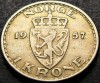 Moneda 1 COROANE / KRONE - NORVEGIA, anul 1957 * cod 413 E, Europa