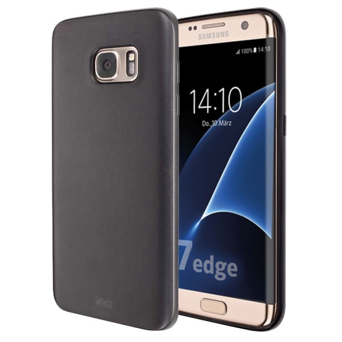 Husa TPU compatibil cu SAMSUNG Galaxy S7 Edge - Silicon Negru Mat