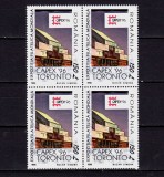 Cumpara ieftin ✅RO 1996 , LP 1411 ,&quot;Expo Fila Capex &#039;96 Toronto &quot; , serie in bloc de 4,MNH