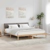 VidaXL Cadru de pat Maroniu și taupe 180 x 200 cm Lemn masiv de pin 3394336