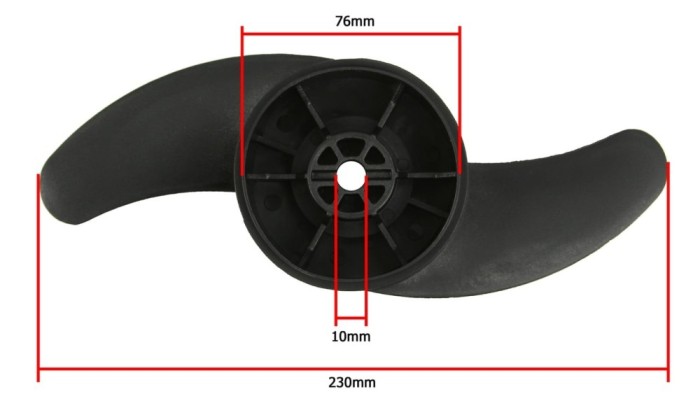 Elice din plastic 2 pale 230mm pentru motor electric barca MXM8330501