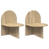 vidaXL Noptieră 2 pcs Stejar Sonoma 48 x 49 x 65 cm Lemn prelucrat 8001118