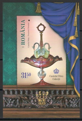 Romania 2021 Mi 7931 bl 879 MNH - Colectia Muzeului National Peles: Vase regale foto