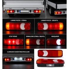Set Stopuri Spate Peugeot Boxer Platformă Prelată Cub Dubă Camper Autorulotă