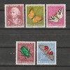 Fluturi Pro Juventute Sc. B267-271 (Scott) Elvetia 1957, Fauna, Nestampilat