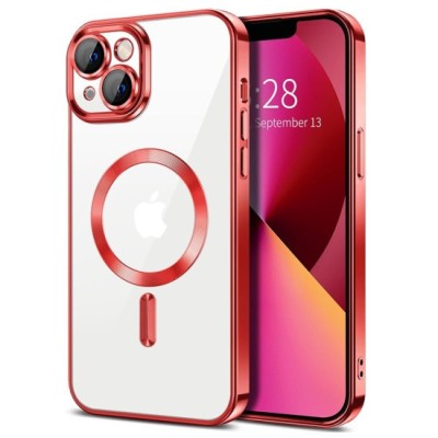 Husa pentru iPhone 13 - Techsuit Luxury Crystal MagSafe - Red foto