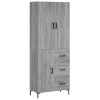 Dulap inalt, gri sonoma, 69,5x34x180 cm, lemn compozit
