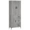 Dulap inalt, gri sonoma, 69,5x34x180 cm, lemn compozit