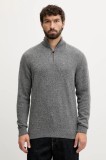 Barbour pulover de lana culoarea verde, cu turtleneck