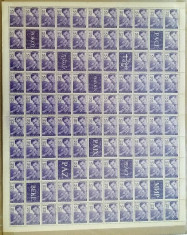 Romania 1956 Ziua Copilului coala intreaga rarisima MNH 100 serii cu 10 vignete foto