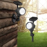 Reflector Solar LED Gradina, 35cm, IP44, Globo, Negru, Autonomie 8h, Fixare Pamant/Suport