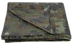 Prelata impermeabila Strend Pro Kaki 80g/m&sup2;, 3x5 m, inele de prindere